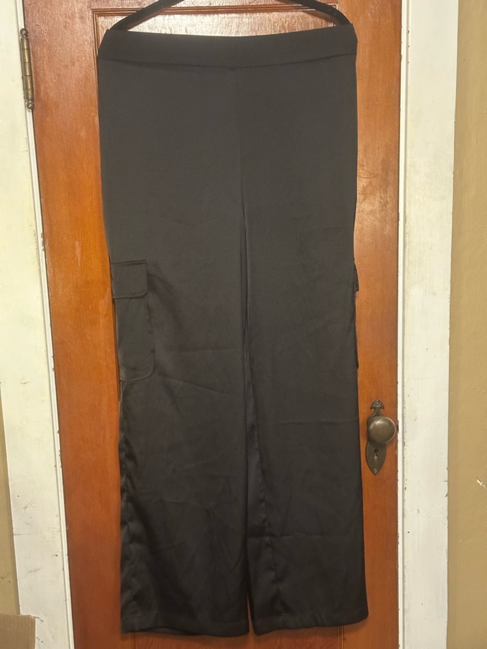 Nicole Miller Black Cargo Palazzo Pants